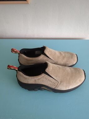 Merrell 11 Jungle Moc Classic Taupe Slip On Loafers Shoes Womens Suede